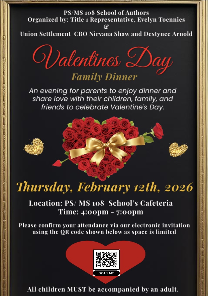 Valentine Family Dinner Flyer